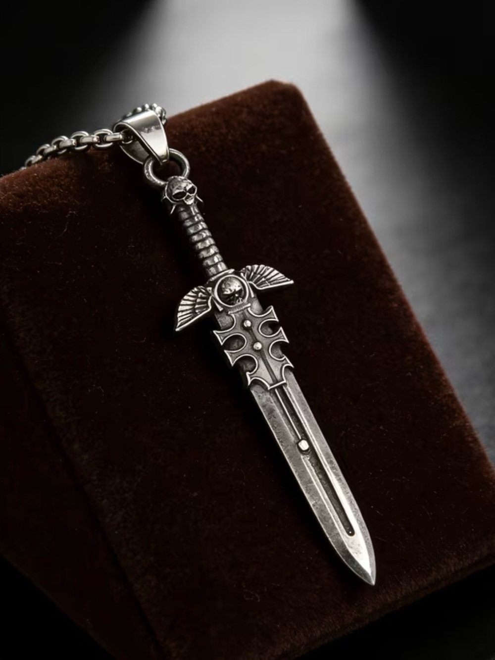Fantasy space marines Collectible sword Necklace NEW Jewelry Games TCG Cards DnD